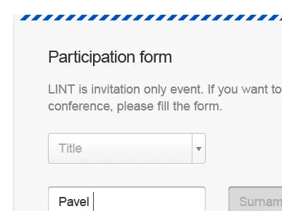 Participation form blue controls form letter