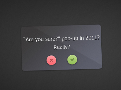 I'm not sure about the "Are you sure?" dialog box multiple choice pop up ui