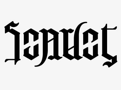 SCARLET Rotational Ambigram ambigram custom final lettering rotational type