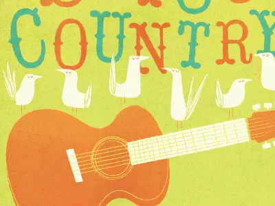Bayou Country album bayou country birds folk guitar illustration