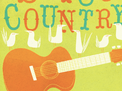 Bayou Country album bayou country birds folk guitar illustration