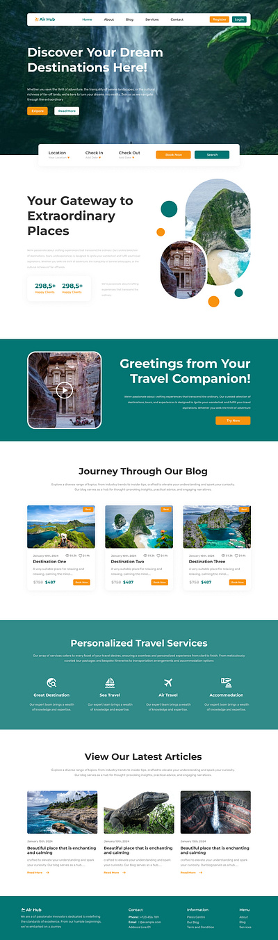 Traveling Website Landing Page Design & UIUX Design by figma blog website business website creative design ecommerce website design figma uiux landing page design modern website design real estate website responsive design shopify website tourist place visit website travel blog website design travel blogers travel blogggers travel uiux traveling website uiux design website design wix website wordpress website