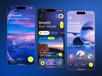 AI Travel App design ai flight booking app interaction mobile mobile app mobile ui mockup open ai oripio sujon tour tourism tourist travel travel agency travel app trip ui ux vacation