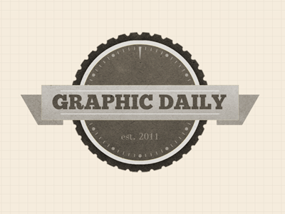 GraphicDaily WIP badge logo retro texture