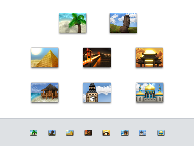 Landscapes building icon landscapes pixel scenery