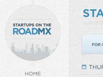 RoadMx blue cardboard conference grey