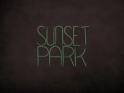 Sunset Park green sunset park typography