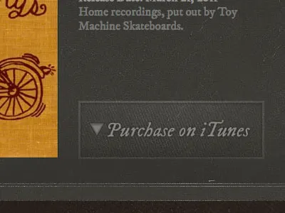 Josh Harmony - iTunes Button button gray texture