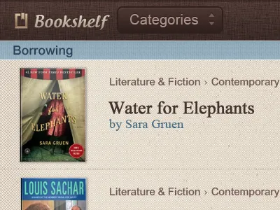 E-book app GUI android book gui paper texture wood