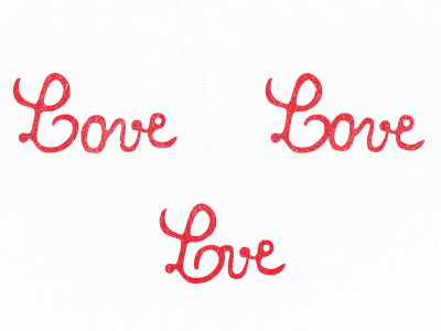 Design with love custom type love red typography