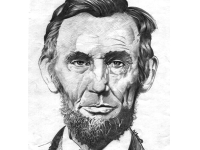 Abe illustration pencil portrait