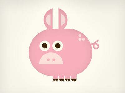 pig animal icon illustration skwirrol vector