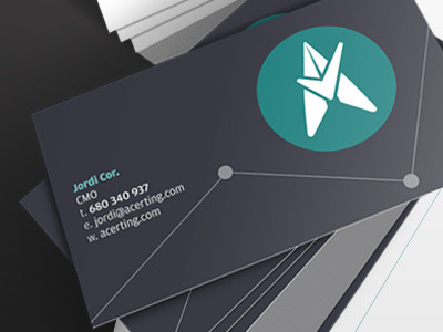 Acerting Brochure brochure card logo