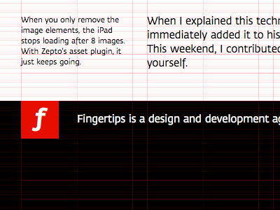 Grid at work IV contrast footer grid typography web