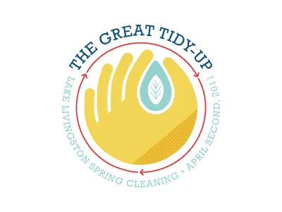 The Great Tidy-up clean glove hand lake leaf logo raindrop