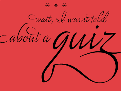 Lush quiz?!?! alternates ligatures lush script