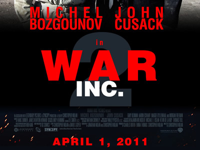 War Inc 2 Poster Design black fireworks fun john cusack movie red