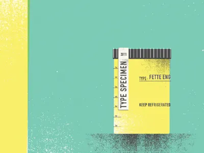 Type Specimen - Cover Illustration book refrigerate specimen typography