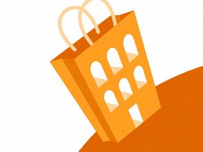 Shopping architecture bag building illustration navigation shopping web