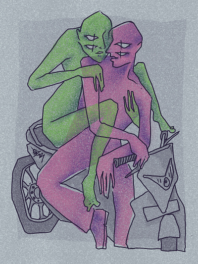 Scooter attraction illustration