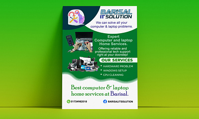 Computer & laptop home services leaflet add advertising business flyer flyer graphic design leaflet leaflet design marketing poster social media post