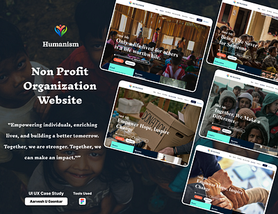 Humanism - Non Profit Organization Website case study design figma ngo npo organization case study prototyping ui ux website website design website wireframing wedsite prototype