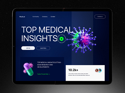 Medical Website Ui Design clinic management doctor health healthcare healthcare portal herosection hospital website medical medical directory medical records medicine minimal ui modern ui online consultation online doctor booking