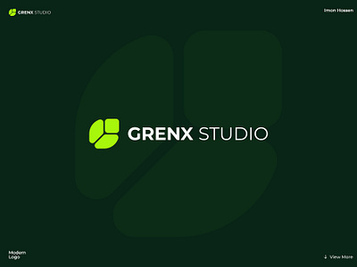 Eco logo of Grenx Studio, Plant logo, Leaf logo eco logo ecommerce landing page leaf plant user experience user interface web web design webdesign website