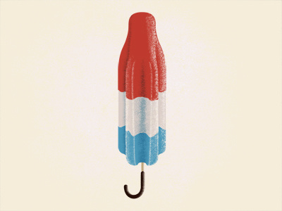 Bombrella bomb pop illustration popsicle summer texture umbrella