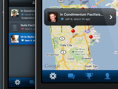 Activity activity blue interface iphone iphone4 map ui