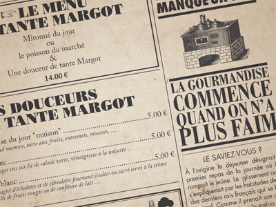 Retro menu restaurant engraving france menu restaurant retro texture typo