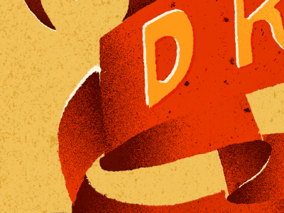 ribbon detail drawn lettering texture type typography