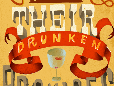 Drunken poster detail drawn drunken lettering letters poster texture type