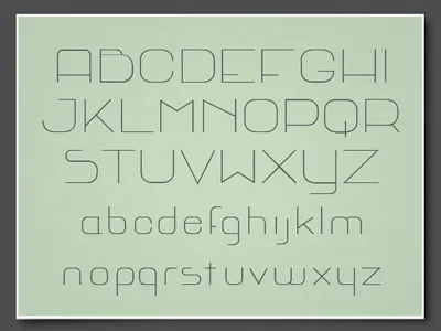 Franz Light font green type