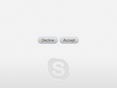 Skype Redesign - Pill Buttons blue button grey helvetica interface mac redesign skype ui