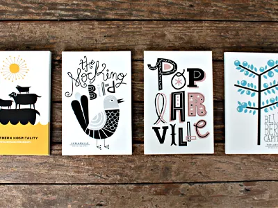 Poplarville Postcards: Set Two illustration postcard