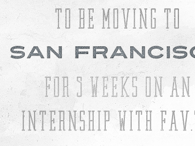 I'm going to SF design font interface designer internship san francisco typography ui