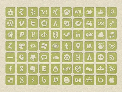 Let's Get Social fine goods icons social
