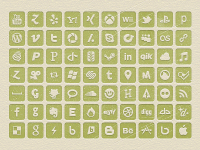 Let's Get Social fine goods icons social