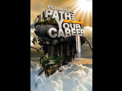Epyc Poster 3 aptera digital composite epyc floating illustration island machu picchu poster recruiting waterfall
