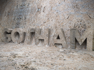 Gotham rocks... 3d c4d font gotham