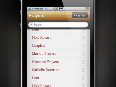 Prayer App Search Screen app iphone prayer surgeworks