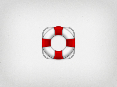 Life Preserver icon life preserver red white