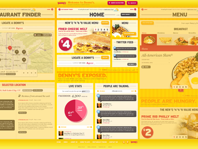 dennys.com (*) (Pre - Rally Interactive work) art direction concept creative direction design ui