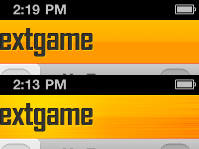 Texture or no texture? ios navbar nextgame