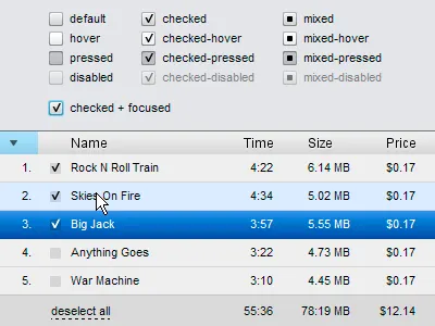 сheckbox in forms & tables ckeckbox ui