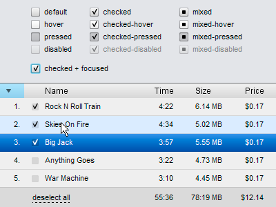 сheckbox in forms & tables ckeckbox ui