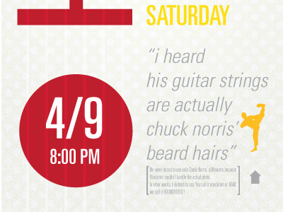 A mockery out of Chuck flyer illustrator music poster