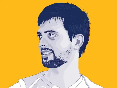 Vector Portrait illustrator man portrait student vector youth