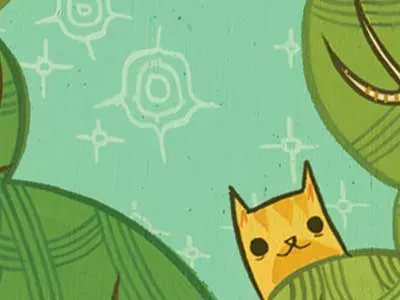 tree cat animal cat hand painted illustration